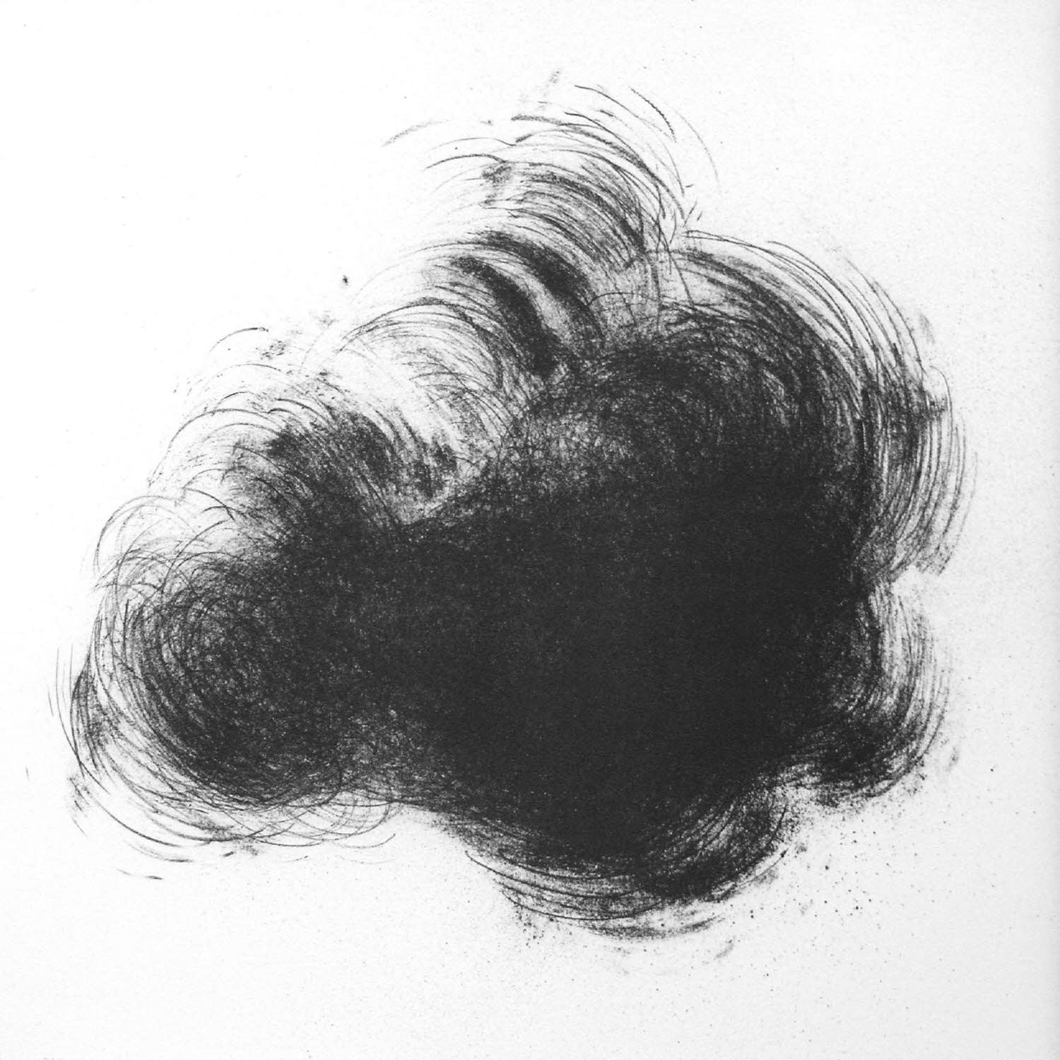 Black Cloud on White, 2005, litho print, 20x20 inches