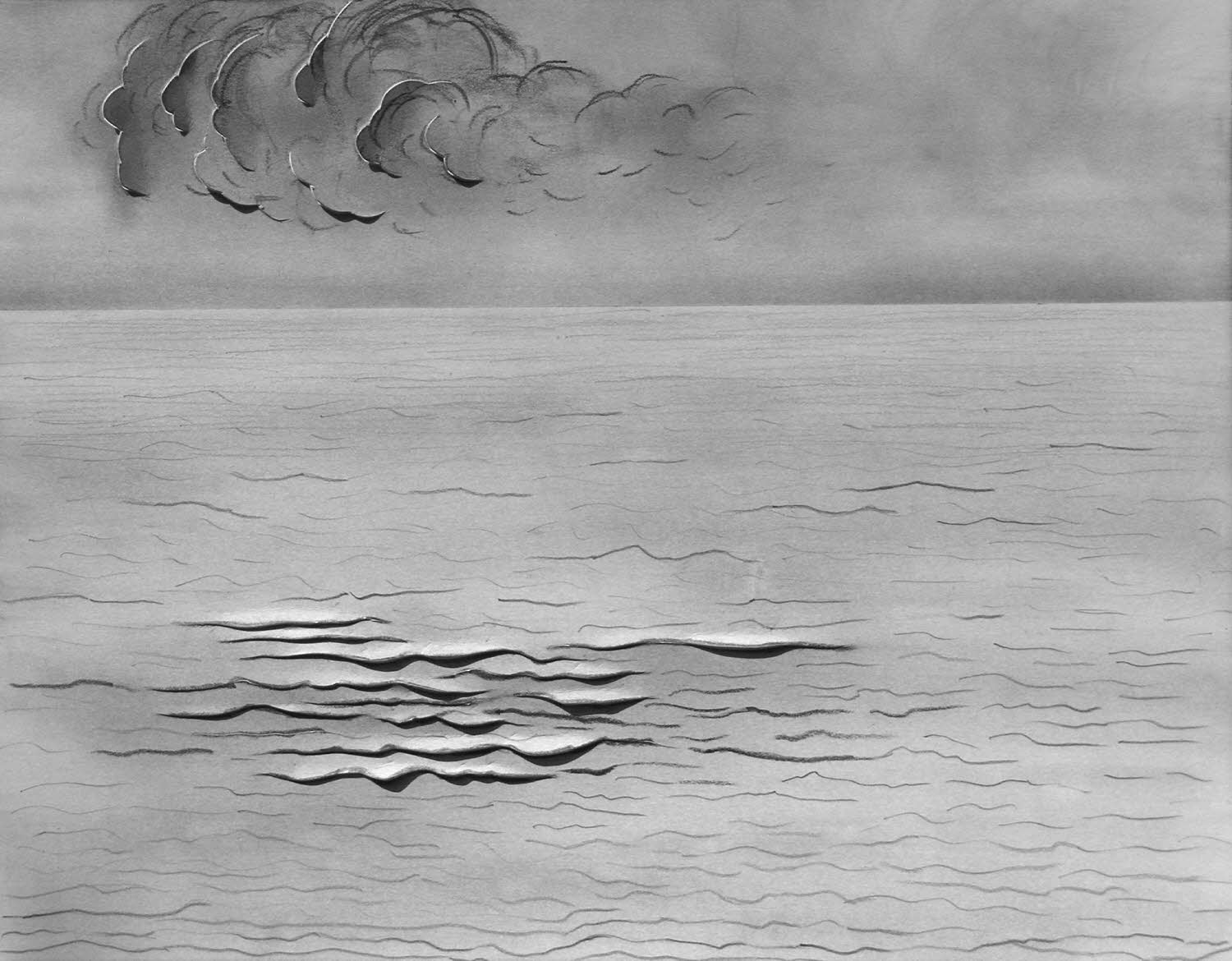 Sea 15, 2007, graphite on cut paper, 11x14 inches - Copy