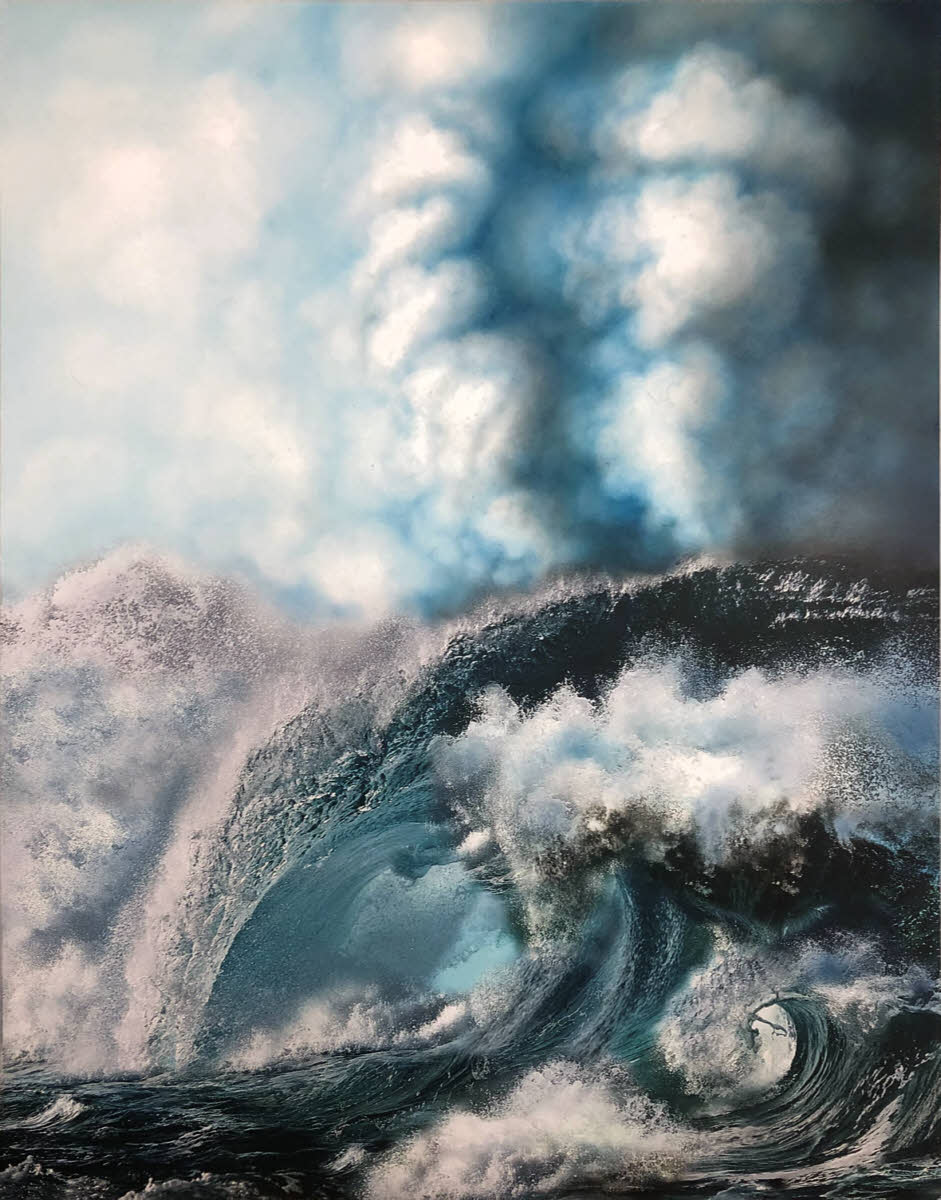 Turbulent-Blue-2020-multilayer-photography-pastel-graphite-synthetic-paper-51x40-inches