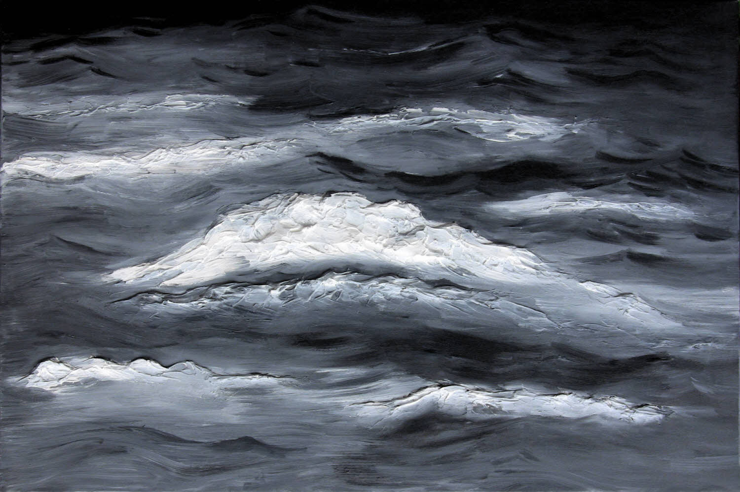 White and Black, 2011, acrylic on canvas, 24x36 inches